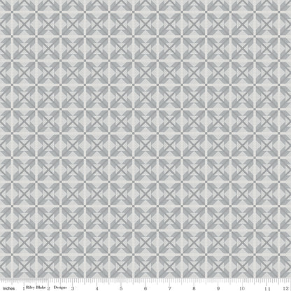 Winter Barn Quilts Nordic Star Silver Fabric - By the yard