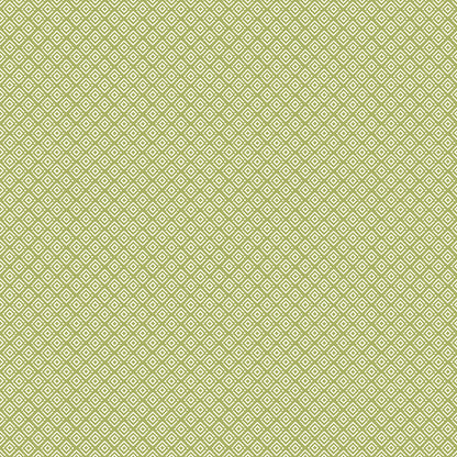 Hello Spring Geometric Green Fabric - By the yard