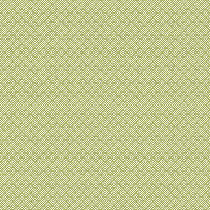 Hello Spring Geometric Green Fabric - By the yard