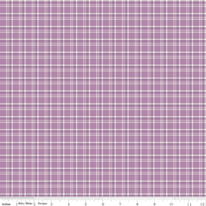 Hello Spring Plaid Lavender Fabric - By the yard