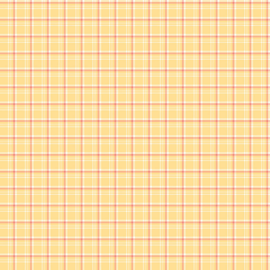 Hello Spring Plaid Yellow Fabric - By the yard