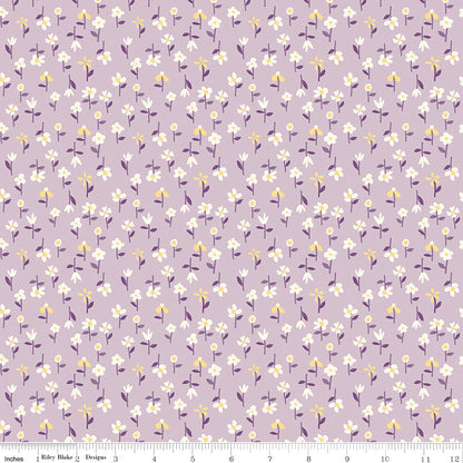 Hello Spring Floral Lilac Fabric - By the yard