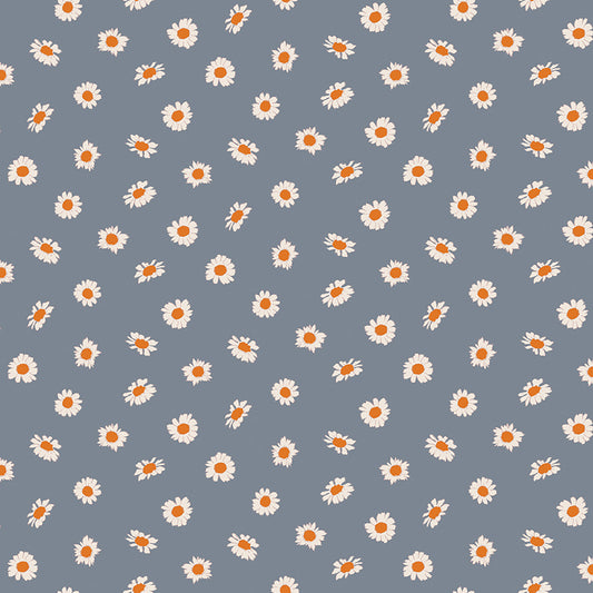 In the Afterglow Daisies Stone Fabric - By the yard