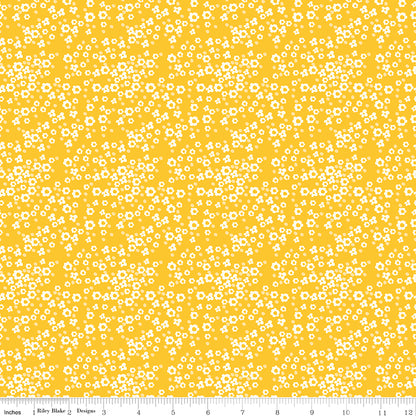 Adel In Summer Daisy Yellow Fabric - By the yard