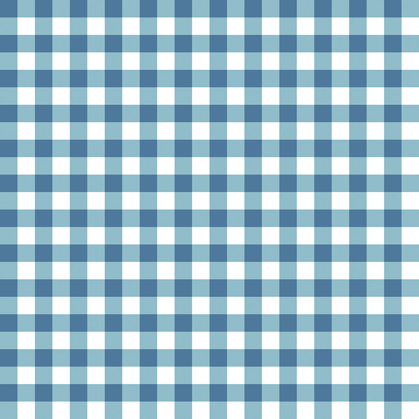 Simply Country Gingham Denim Fabric - By the yard
