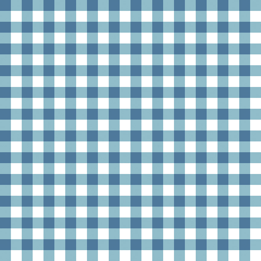 Simply Country Gingham Denim Fabric - By the yard