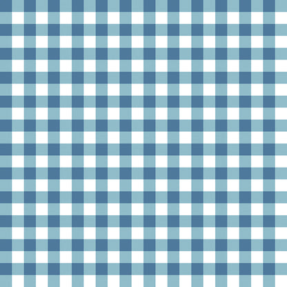 Simply Country Gingham Denim Fabric - By the yard