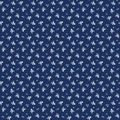 Simply Country Floral Navy Fabric - By the yard
