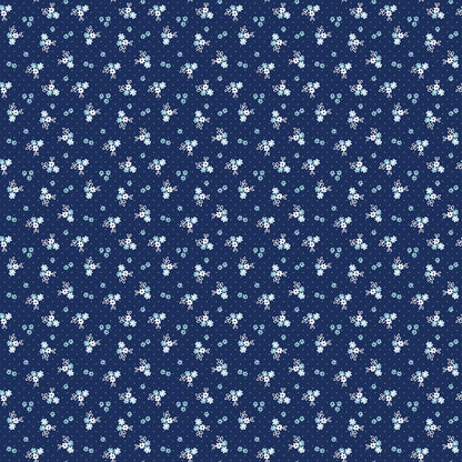 Simply Country Floral Navy Fabric - By the yard