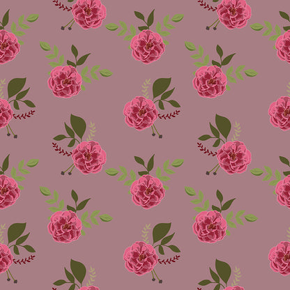 Petal Song Roses Amethyst Fabric - By the yard