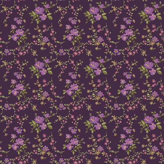 Anne of Green Gables™ Floral Wine Fabric - By the yard