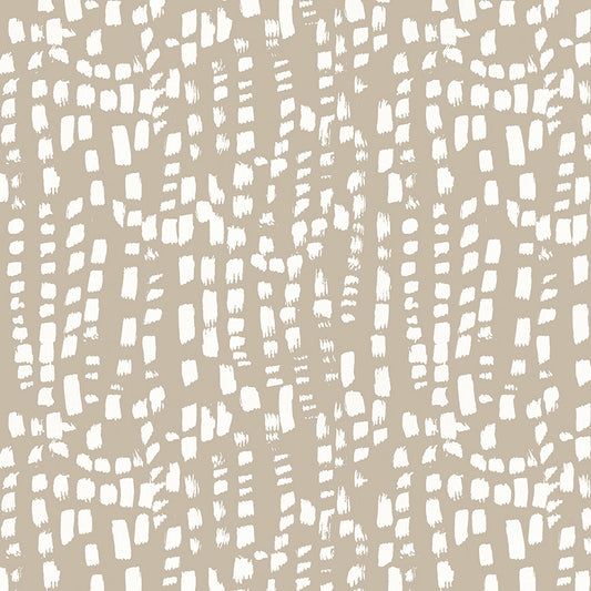 Blue Escape Coastal Texture Taupe Fabric - By the yard