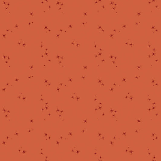 Little Witch Spider Dots Pumpkin Fabric - By the yard