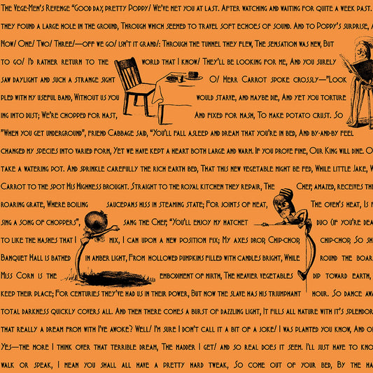Pumpkin Patch Veggies Vengeance Orange Fabric - By the yard