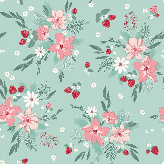 PREORDER Berry Market Main Mint Fabric - By the yard