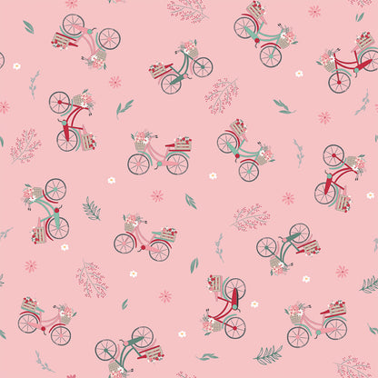 PREORDER Berry Market Bicycles Frosting Fabric - By the yard