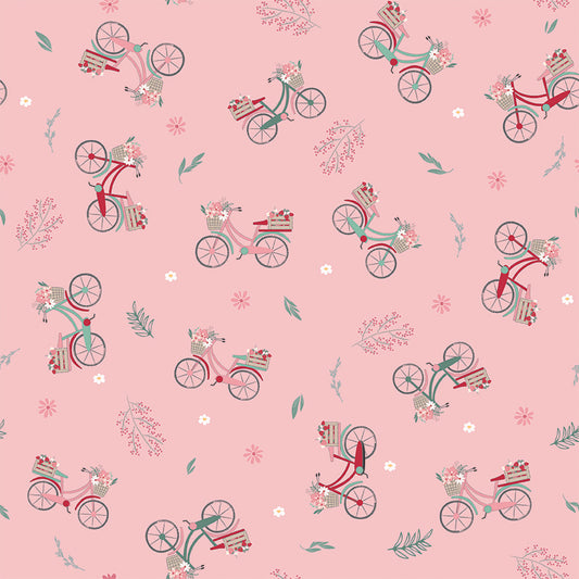 PREORDER Berry Market Bicycles Frosting Fabric - By the yard