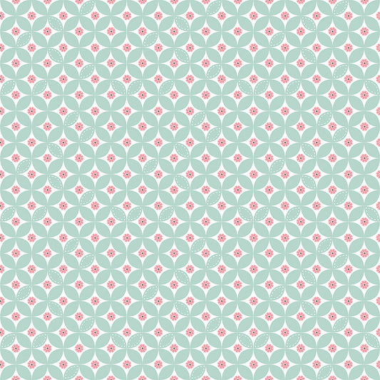 PREORDER Berry Market Daisies Mint Fabric - By the yard