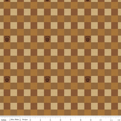 Friends of Smokey Bear Buffalo Check Sienna Fabric - By the yard