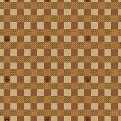 Friends of Smokey Bear Buffalo Check Sienna Fabric - By the yard