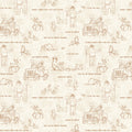 Friends of Smokey Bear Outlines Cream Fabric