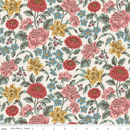 Emma Hartfield Cream Fabric - By the yard