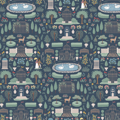 Emma Highbury Navy Fabric - By the yard