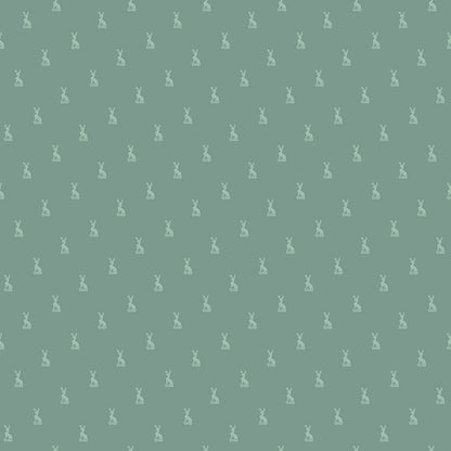 Emma Austen Family Crest Green Fabric - By the yard