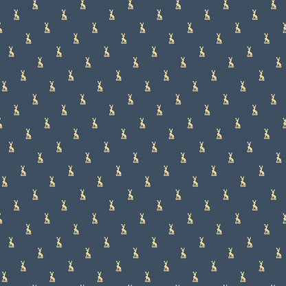 Emma Austen Family Crest Navy Fabric - By the yard