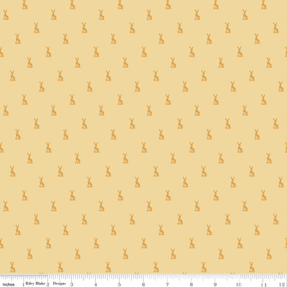 Emma Austen Family Crest Yellow Fabric - By the yard