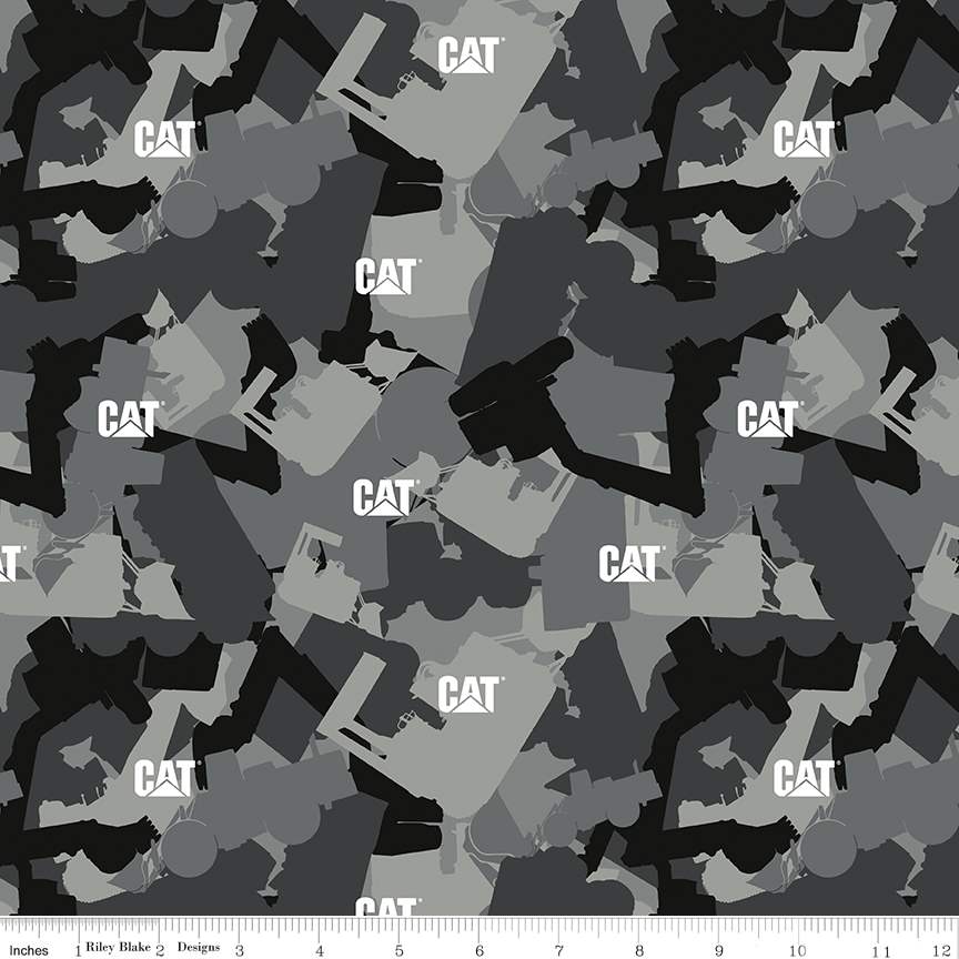 Caterpillar® 100 Years Camo Gray Fabric