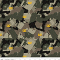 Caterpillar® 100 Years Camo Green Fabric