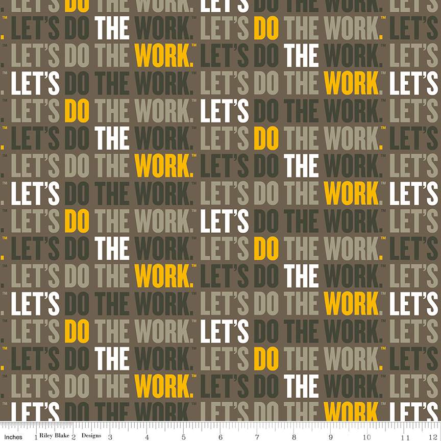 Caterpillar® 100 Years Slogan Khaki Fabric