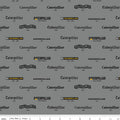 Caterpillar® 100 Years Vintage Logos Gray Fabric