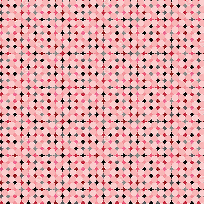 Barbie™ Vintage Sparkle Dots Pink Fabric