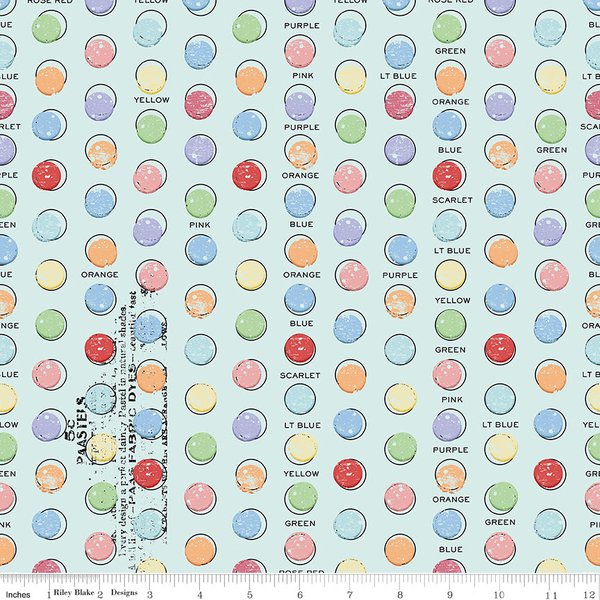 Egg Hunt Egg Dye Dots Aqua Fabric