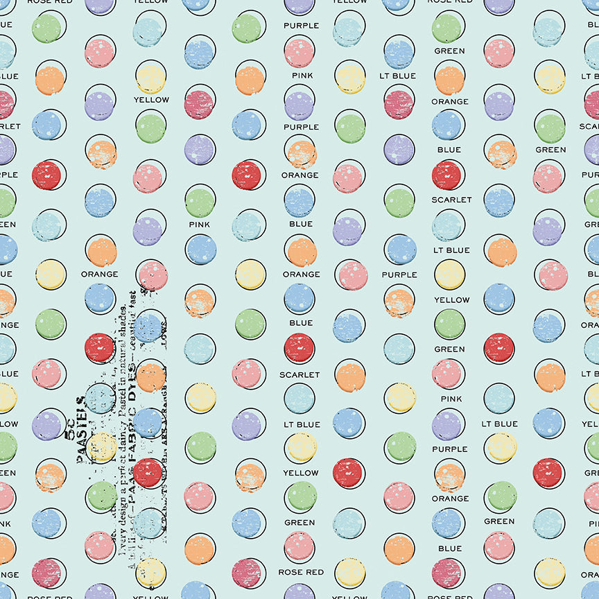 Egg Hunt Egg Dye Dots Aqua Fabric