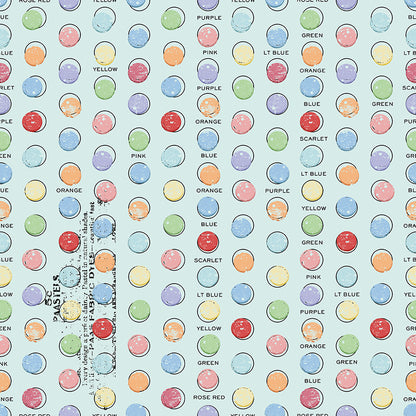 Egg Hunt Egg Dye Dots Aqua Fabric - By the yard