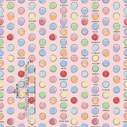 Egg Hunt Egg Dye Dots Pink Fabric - By the yard