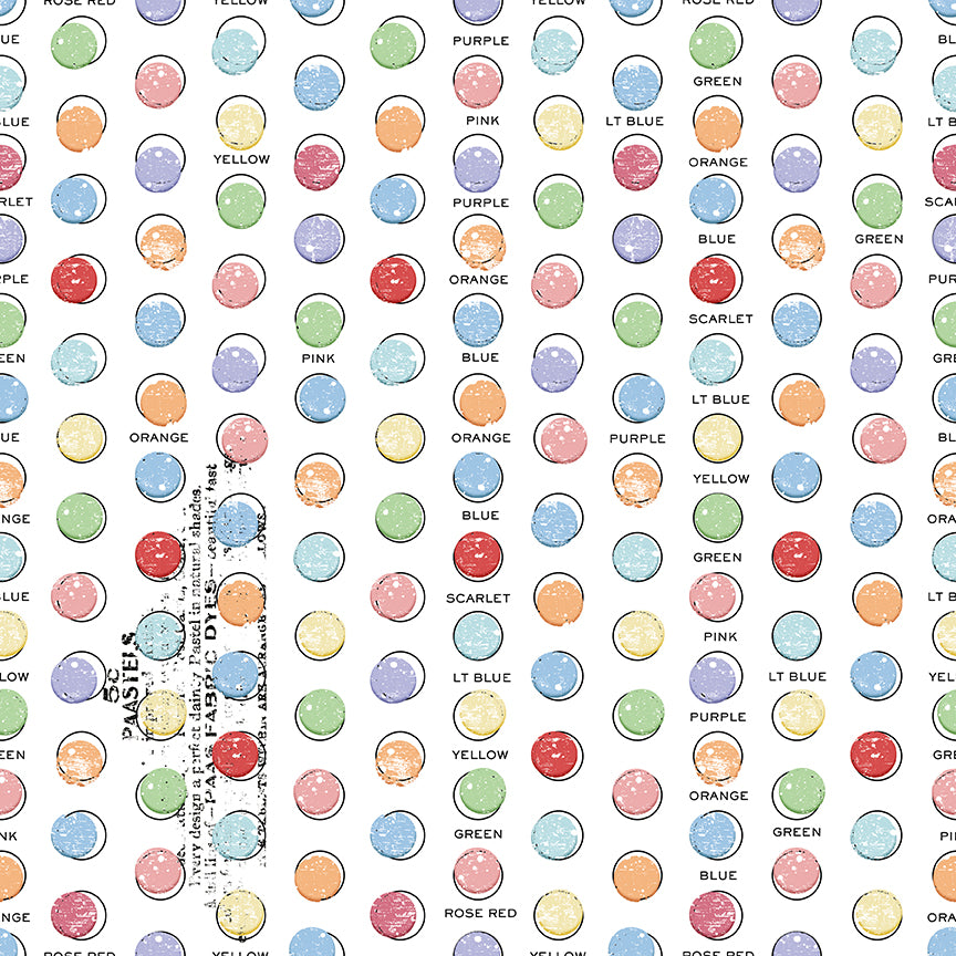 Egg Hunt Egg Dye Dots White Fabric