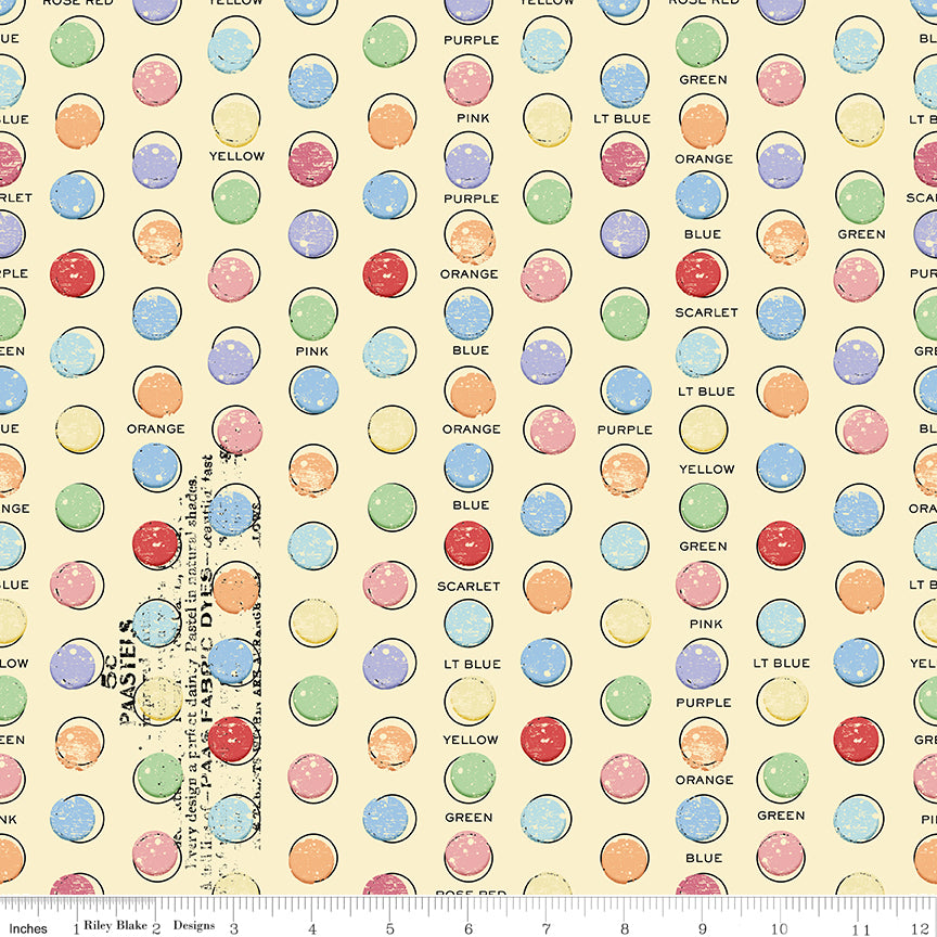 Egg Hunt Egg Dye Dots Yellow Fabric