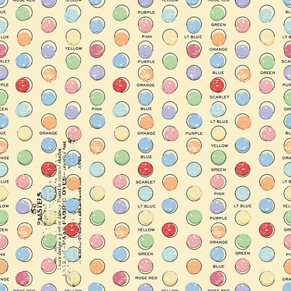 Egg Hunt Egg Dye Dots Yellow Fabric - By the yard