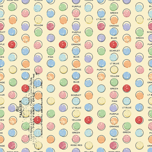 Egg Hunt Egg Dye Dots Yellow Fabric - By the yard