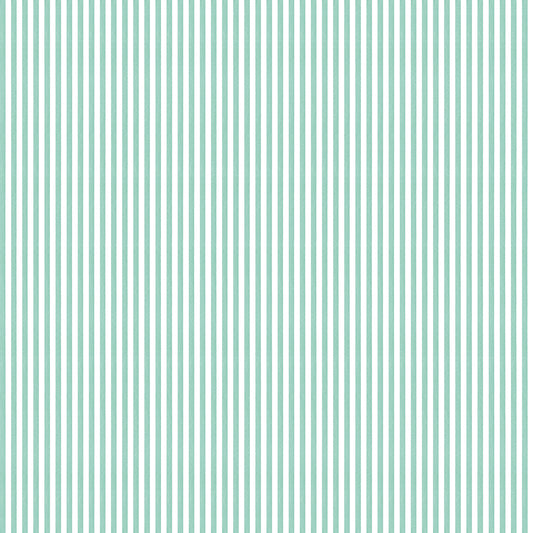 Egg Hunt Stripes Aqua Fabric - By the yard