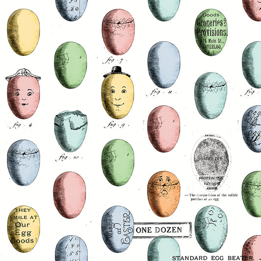 Egg Hunt Egg Study Multi Fabric - By the yard