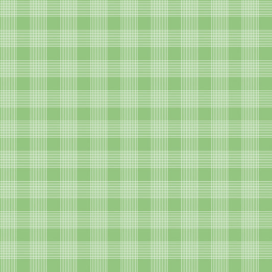 Egg Hunt Plaid Green Fabric - By the yard