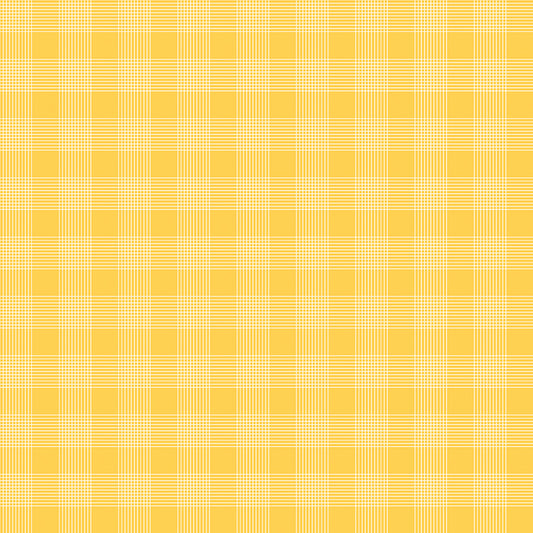 Egg Hunt Plaid Yellow Fabric - By the yard