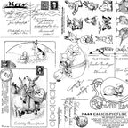Egg Hunt Easter Post Black Fabric
