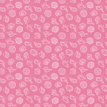 Reef Shells Pink Fabric - By the yard