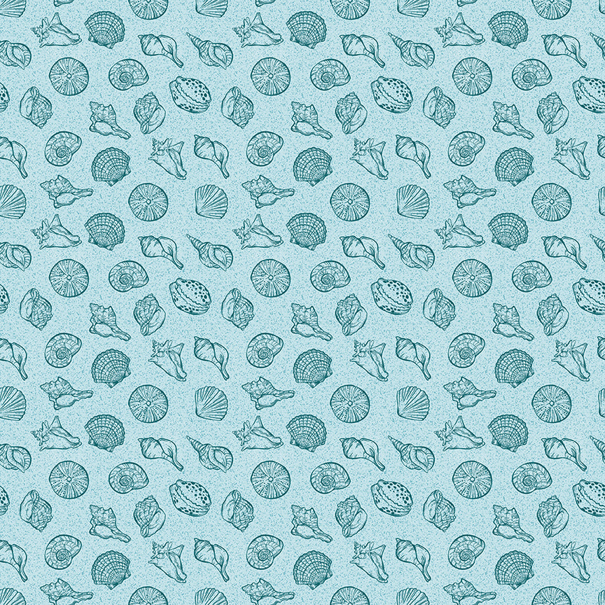 Reef Shells Sky Fabric - By the yard